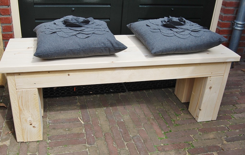 Tuinbankje steigerhout zonder leuning
